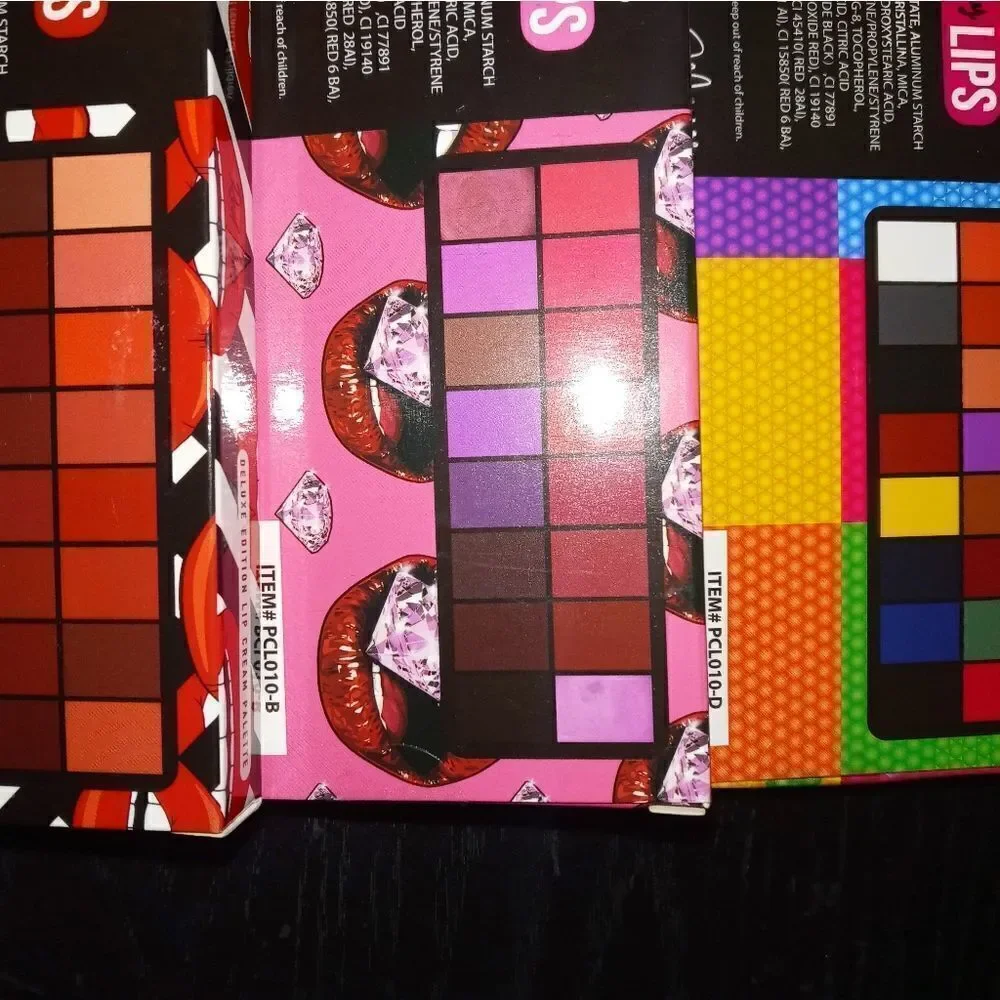 Two jumbo Lips cream pallets
